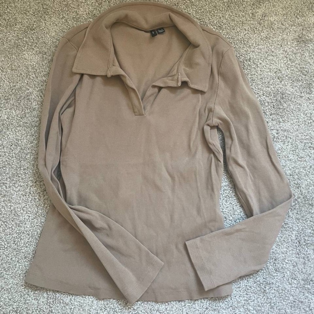 Vero Moda Beige Long Sleeve Top - Size M, Basic, NWOT